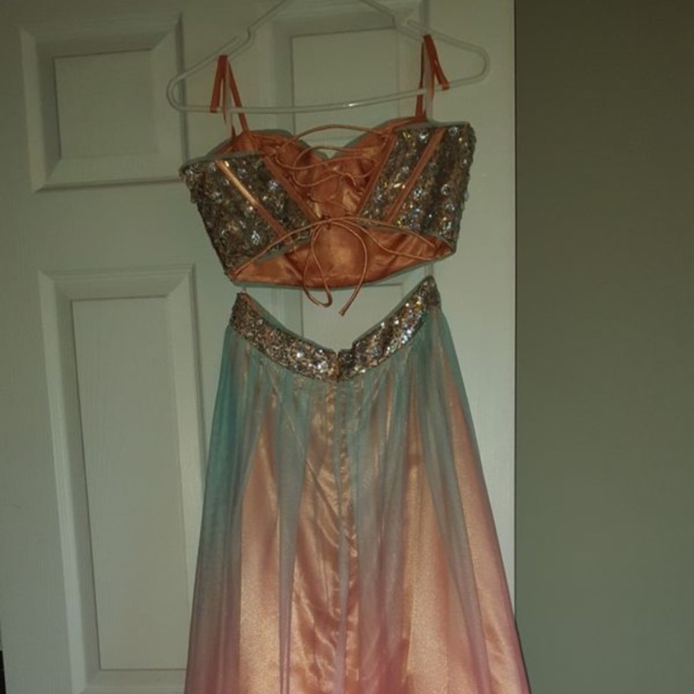 Two Piece Prom Dress - Picture 4 of 5